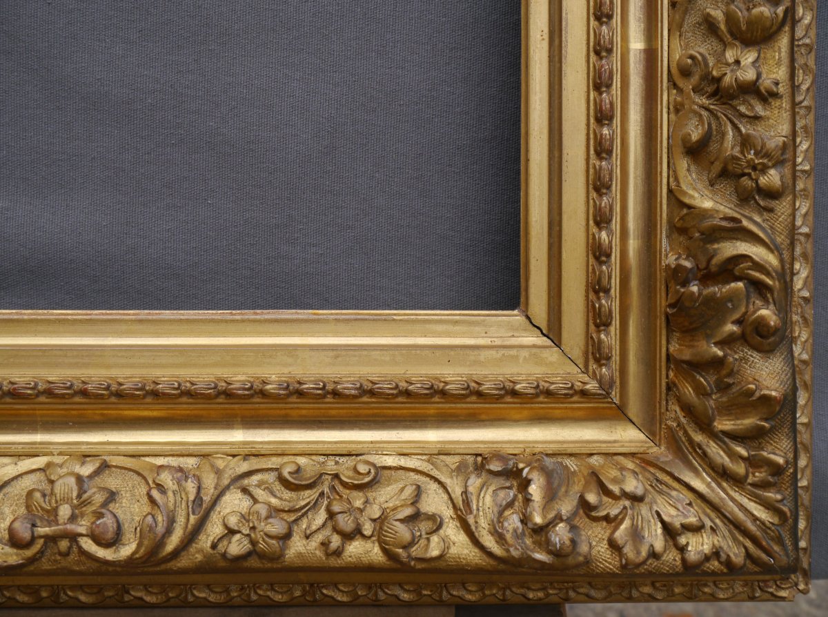 Beau cadre doré XIXè 10P vue 54x36,5 cm-photo-4