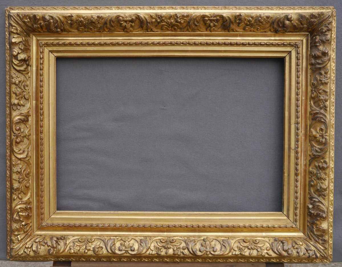 Beau cadre doré XIXè 10P vue 54x36,5 cm-photo-6