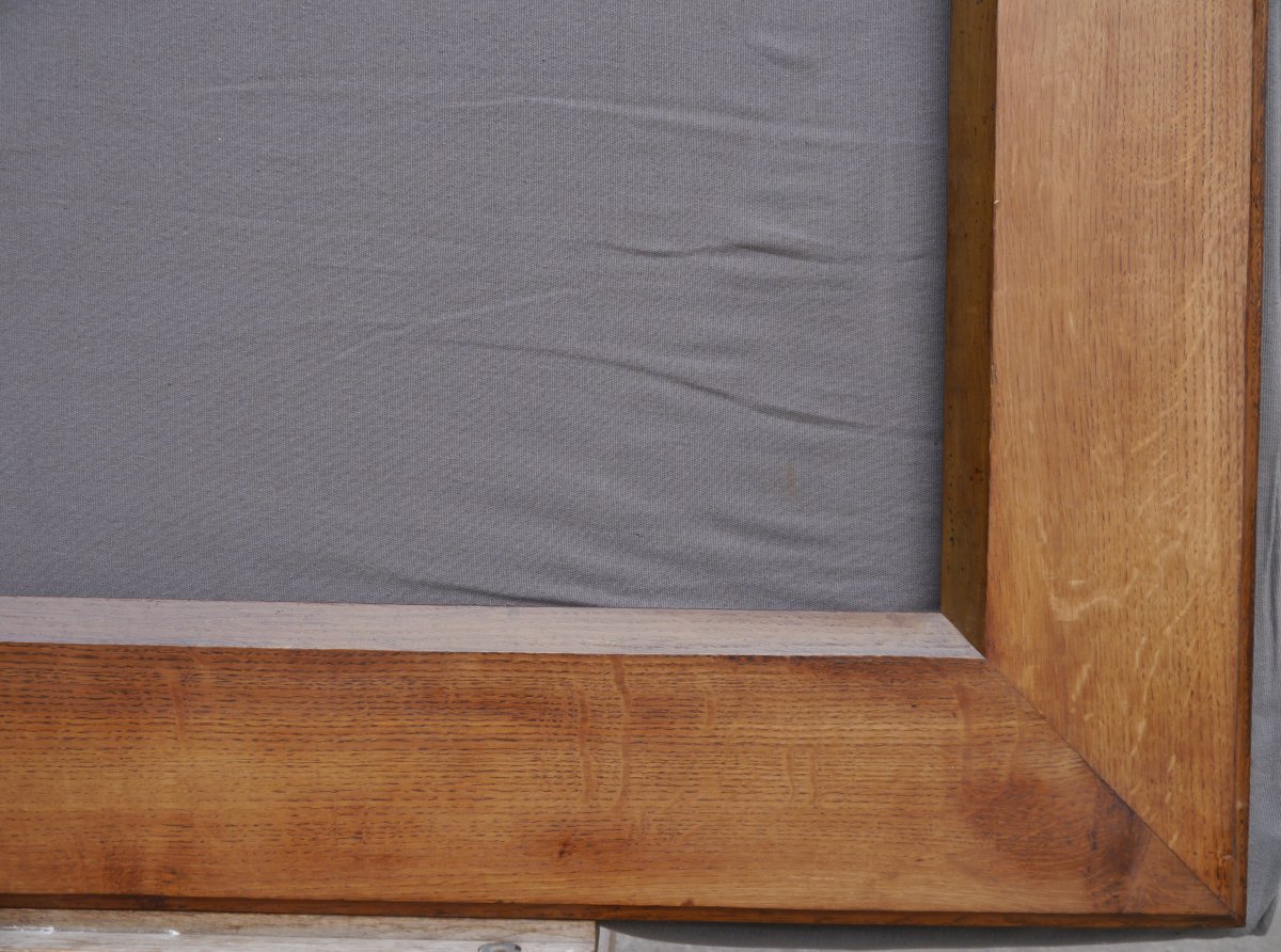 Large, Wide, Flat-profile Oak Frame, 98x58 Cm View-photo-3