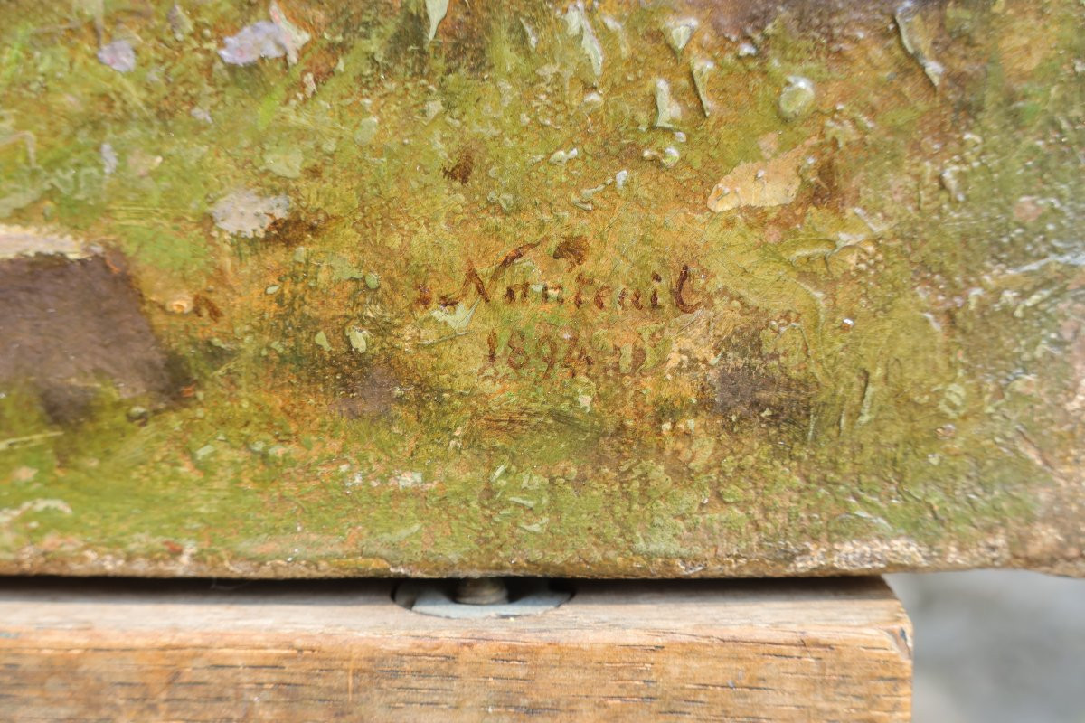 Mountain Village, Alps, Provence Or Corsica. Charles Gaugiran Nanteuil (1811-?)-photo-7