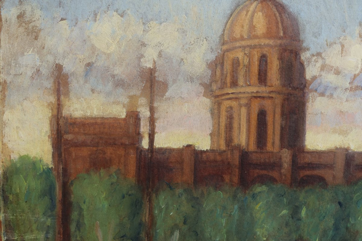 Robert Nettleton FIELD (1899-1987).Port animé. Hémisphère sud ?-photo-1