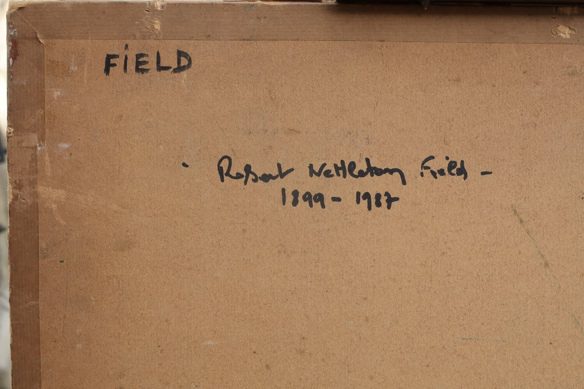 Robert Nettleton FIELD (1899-1987).Port animé. Hémisphère sud ?-photo-5