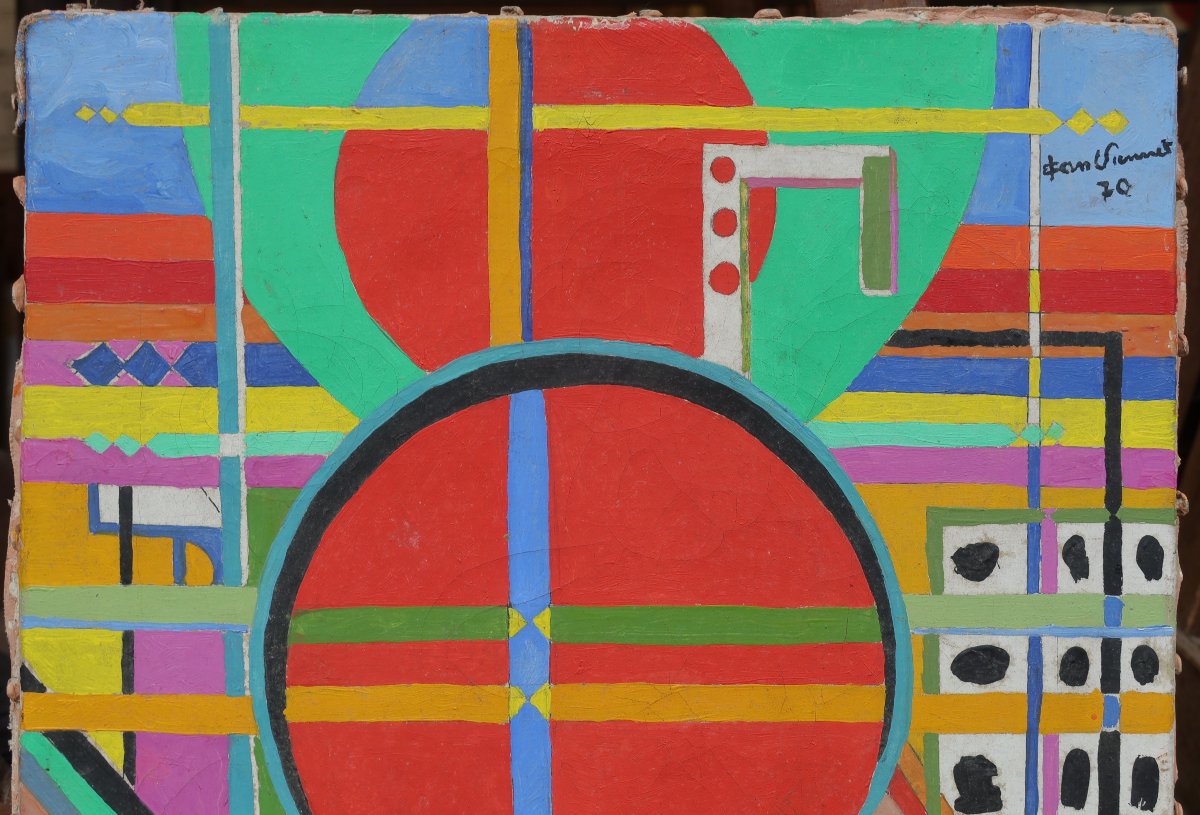 Abstract Composition, 1970. Jean Viennet, 20th Century, Béziers-photo-2