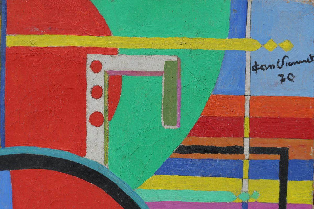 Abstract Composition, 1970. Jean Viennet, 20th Century, Béziers-photo-4