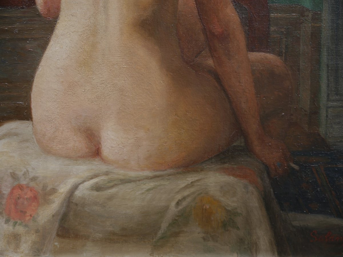 Nude At The Dressing Table, 1931. Solange Sottas, 20th Century-photo-5