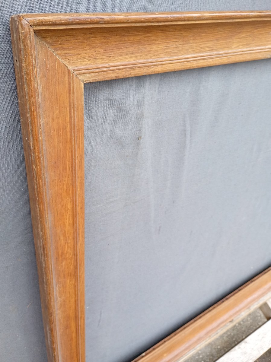 Large Oak Wood Frame Circa 1900, 74.5 X 59 Cm View-photo-2