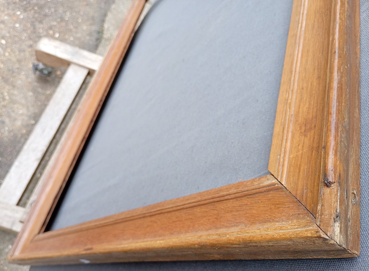 Large Oak Wood Frame Circa 1900, 74.5 X 59 Cm View-photo-4