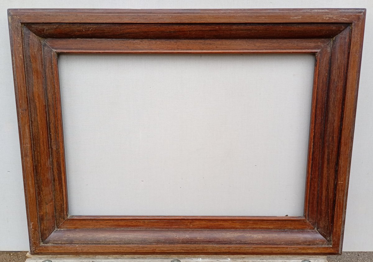Rosewood Veneer Frame, Visible Area 48.2 X 38.2 Cm-photo-2
