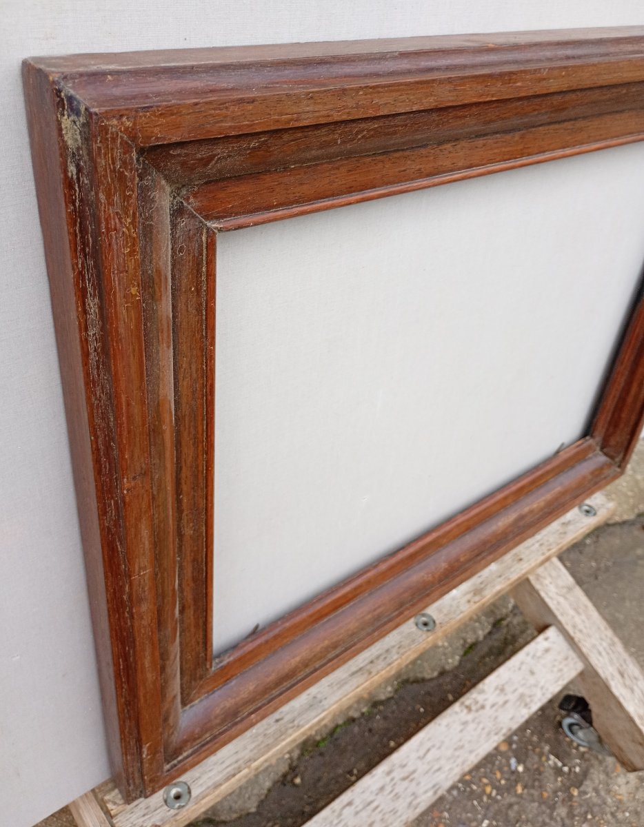 Rosewood Veneer Frame, Visible Area 48.2 X 38.2 Cm-photo-2