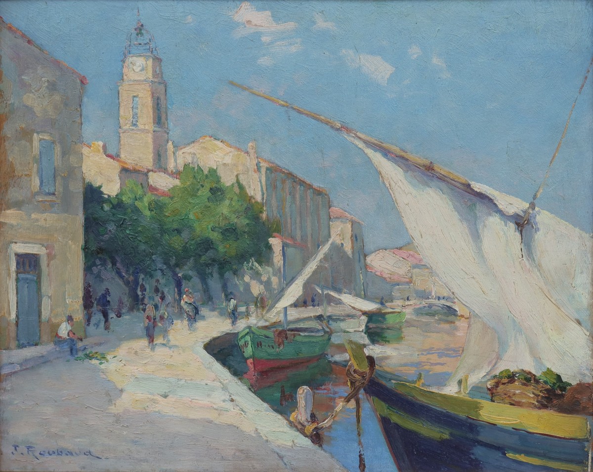 Martigues, Port And Church Of Sainte Madeleine. Jean-baptiste Roubaud (1871-?) 