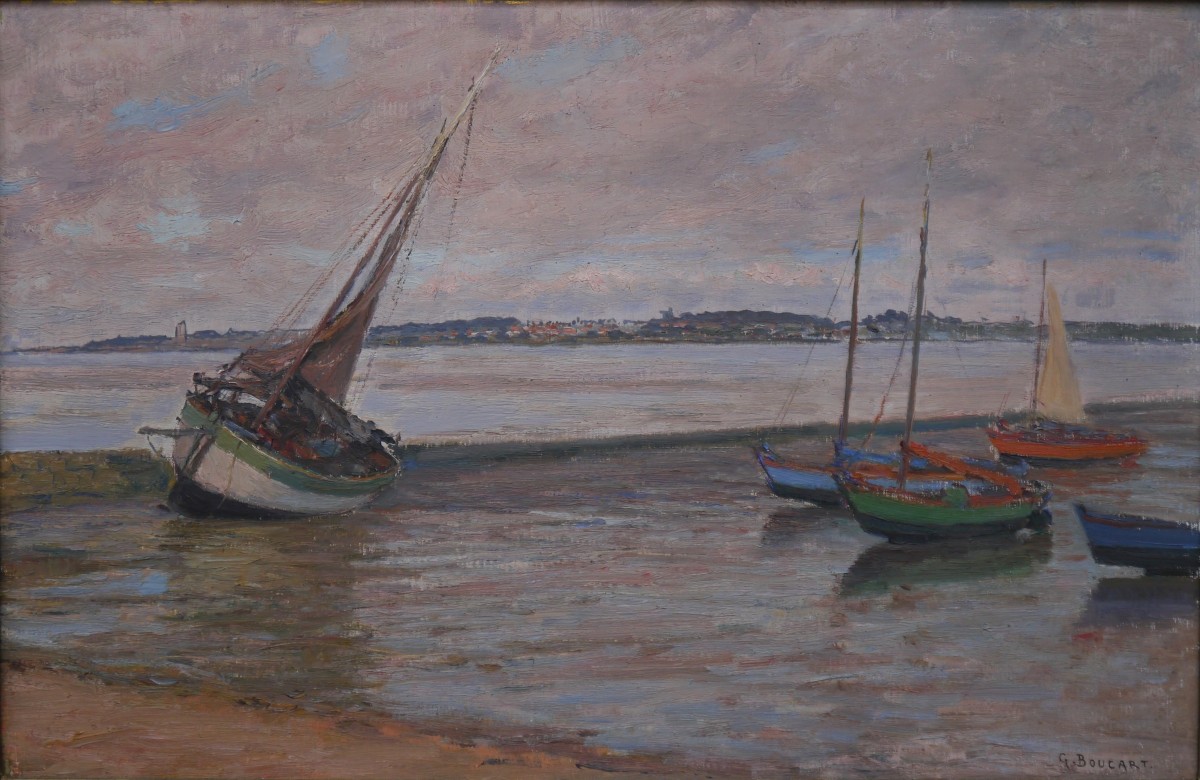 Port-des-Barques, voiliers .Gaston BOUCART (1878-1962)