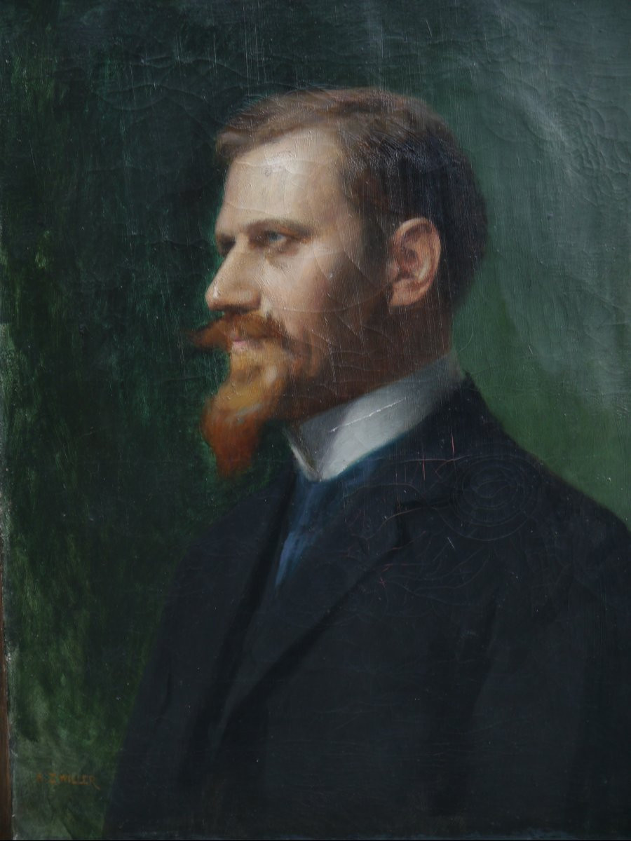 Augustin Zwiller (1850-1939). Portrait Of A Bearded Man-photo-4