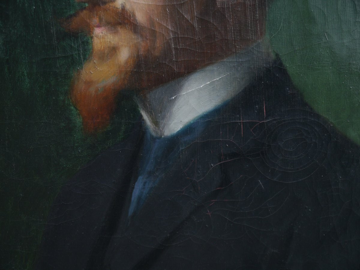 Augustin Zwiller (1850-1939). Portrait Of A Bearded Man-photo-4