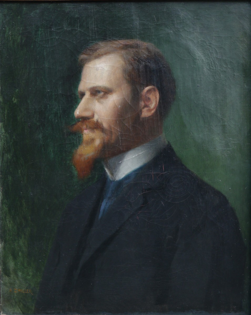 Augustin Zwiller (1850-1939). Portrait Of A Bearded Man
