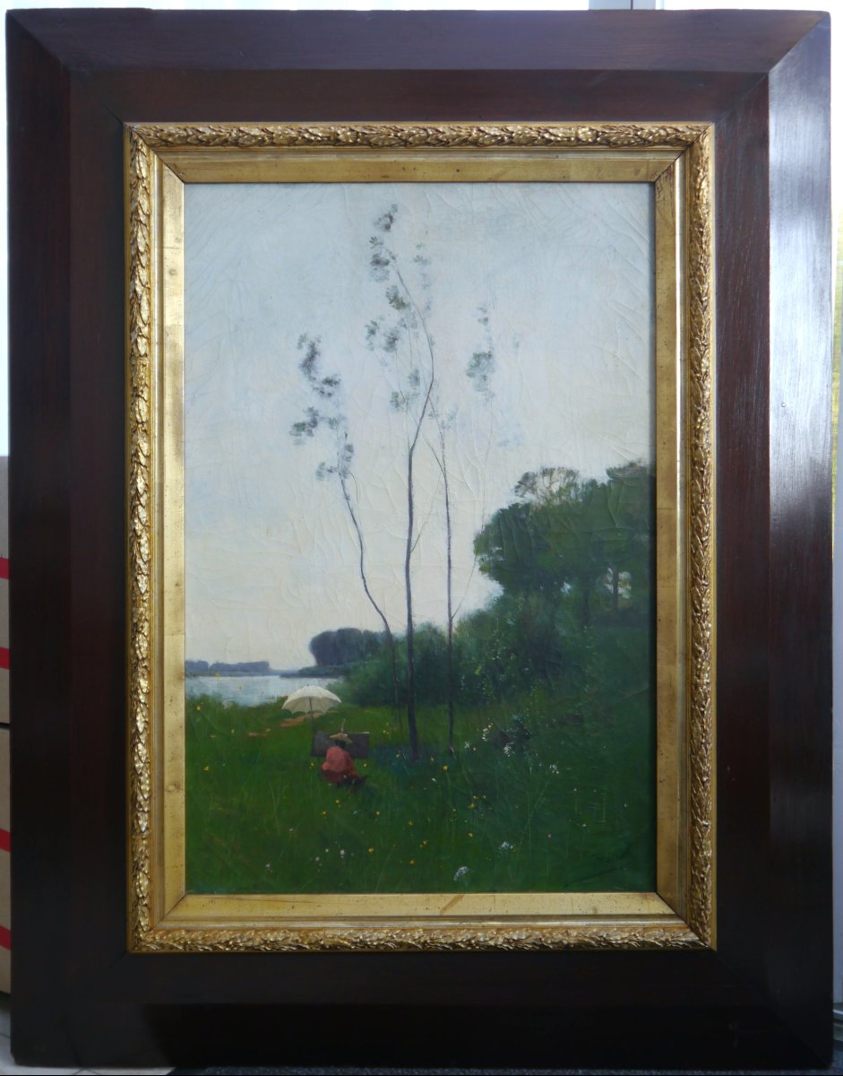 Painter Working From Nature. Ferdinand-elie David (1860-1944)-photo-3