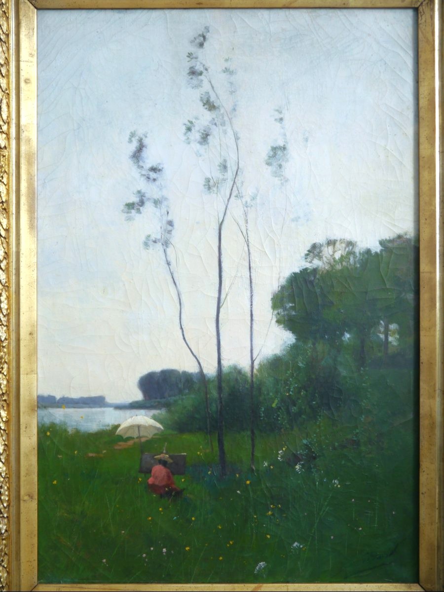 Painter Working From Nature. Ferdinand-elie David (1860-1944)-photo-2