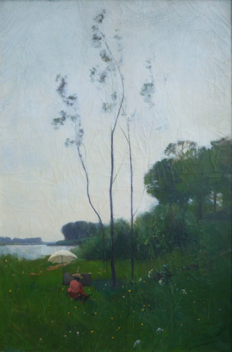 Painter Working From Nature. Ferdinand-elie David (1860-1944)