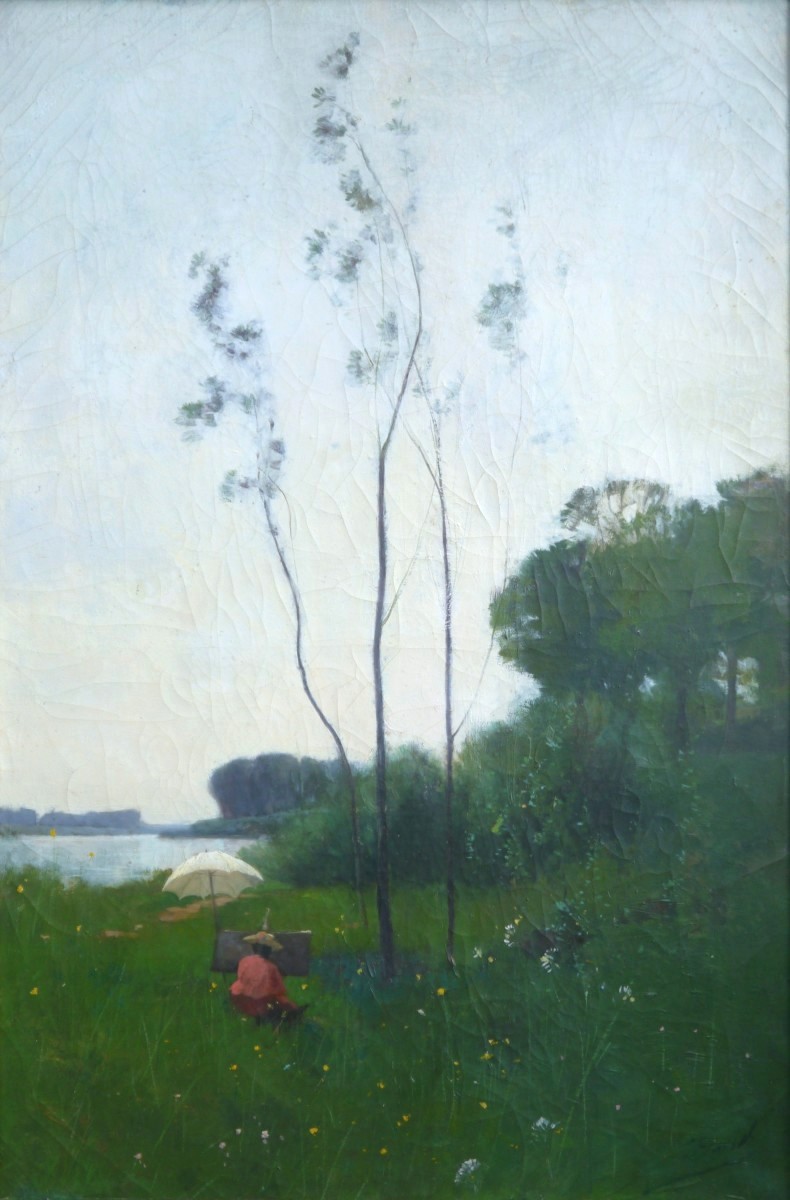 Painter Working From Nature. Ferdinand-elie David (1860-1944)