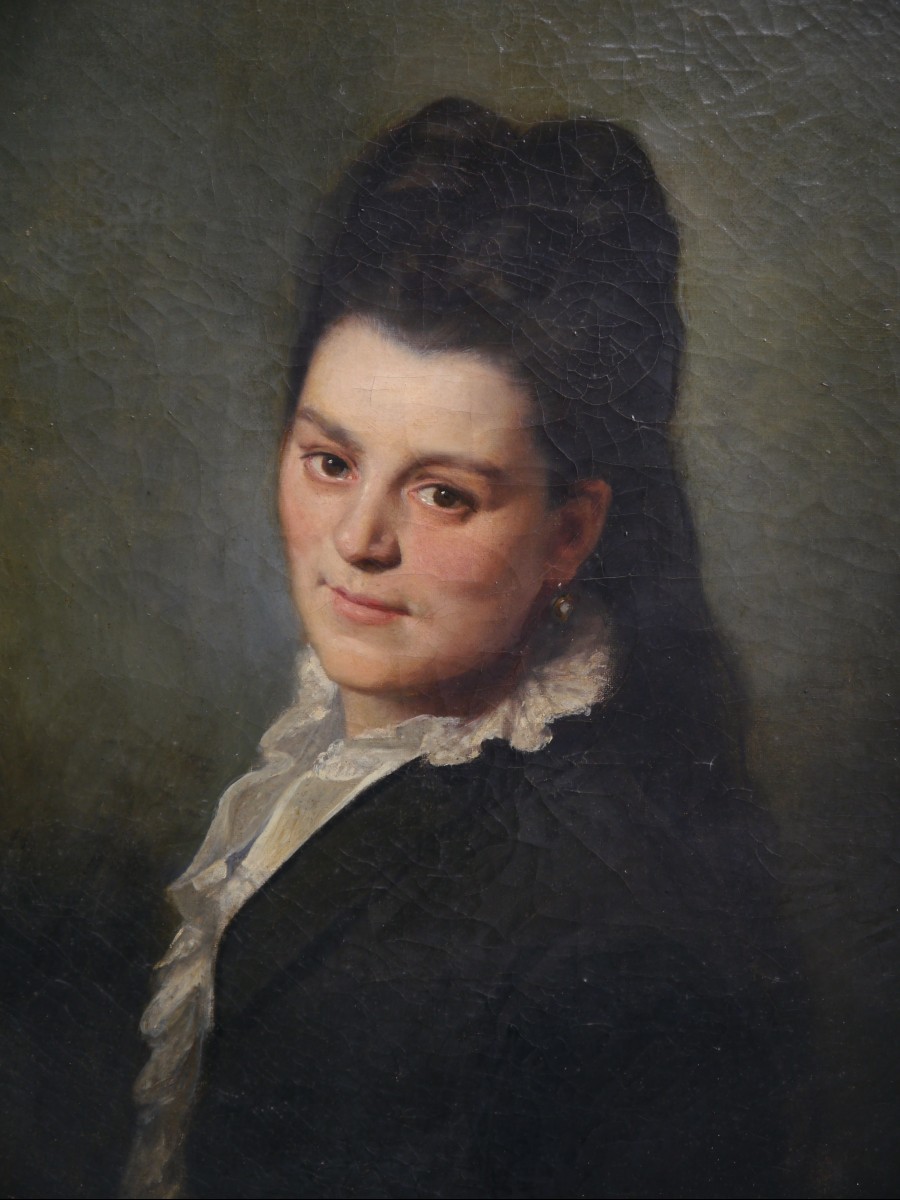 Portrait de femme souriant 1875. Lionel ROYER (1852-1926)-photo-3