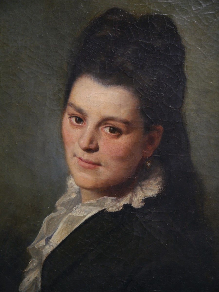 Portrait de femme souriant 1875. Lionel ROYER (1852-1926)-photo-4