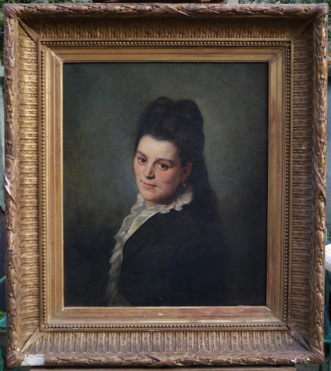 Portrait de femme souriant 1875. Lionel ROYER (1852-1926)-photo-2