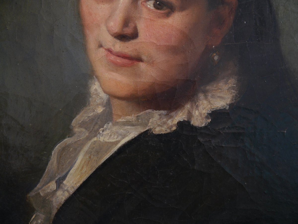 Portrait de femme souriant 1875. Lionel ROYER (1852-1926)-photo-3