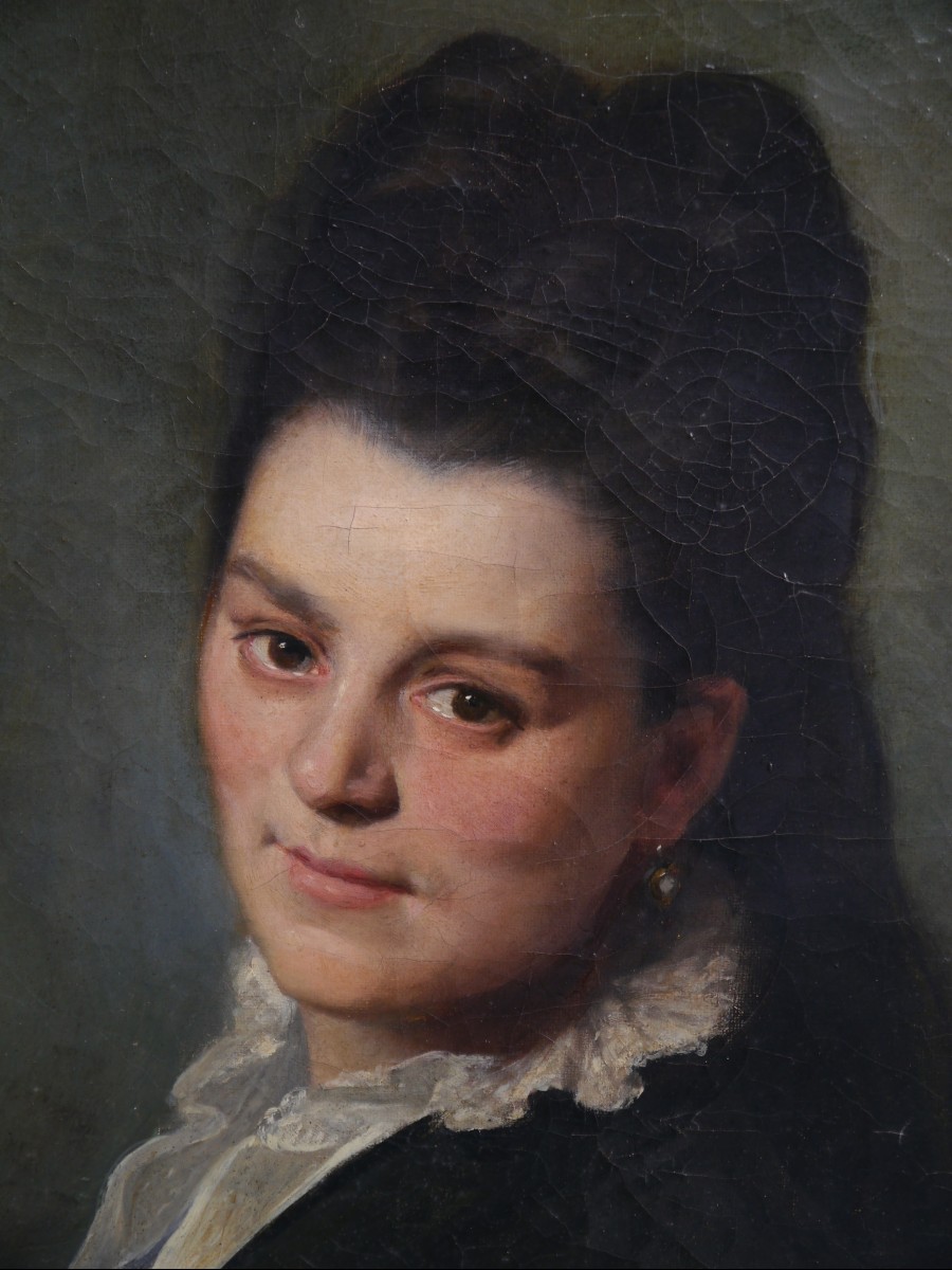 Portrait de femme souriant 1875. Lionel ROYER (1852-1926)-photo-1