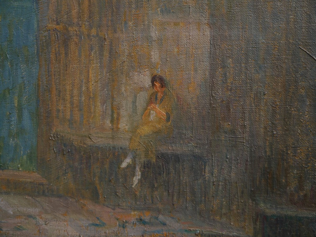 Woman  In Front Of The Church. Renée Flourens, 19th-20th Century-photo-5