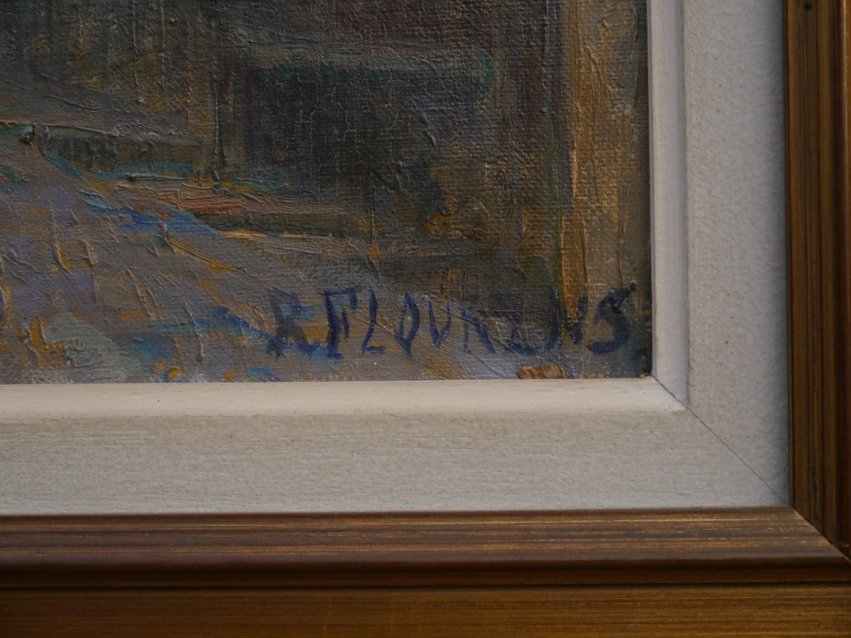 Woman  In Front Of The Church. Renée Flourens, 19th-20th Century-photo-6