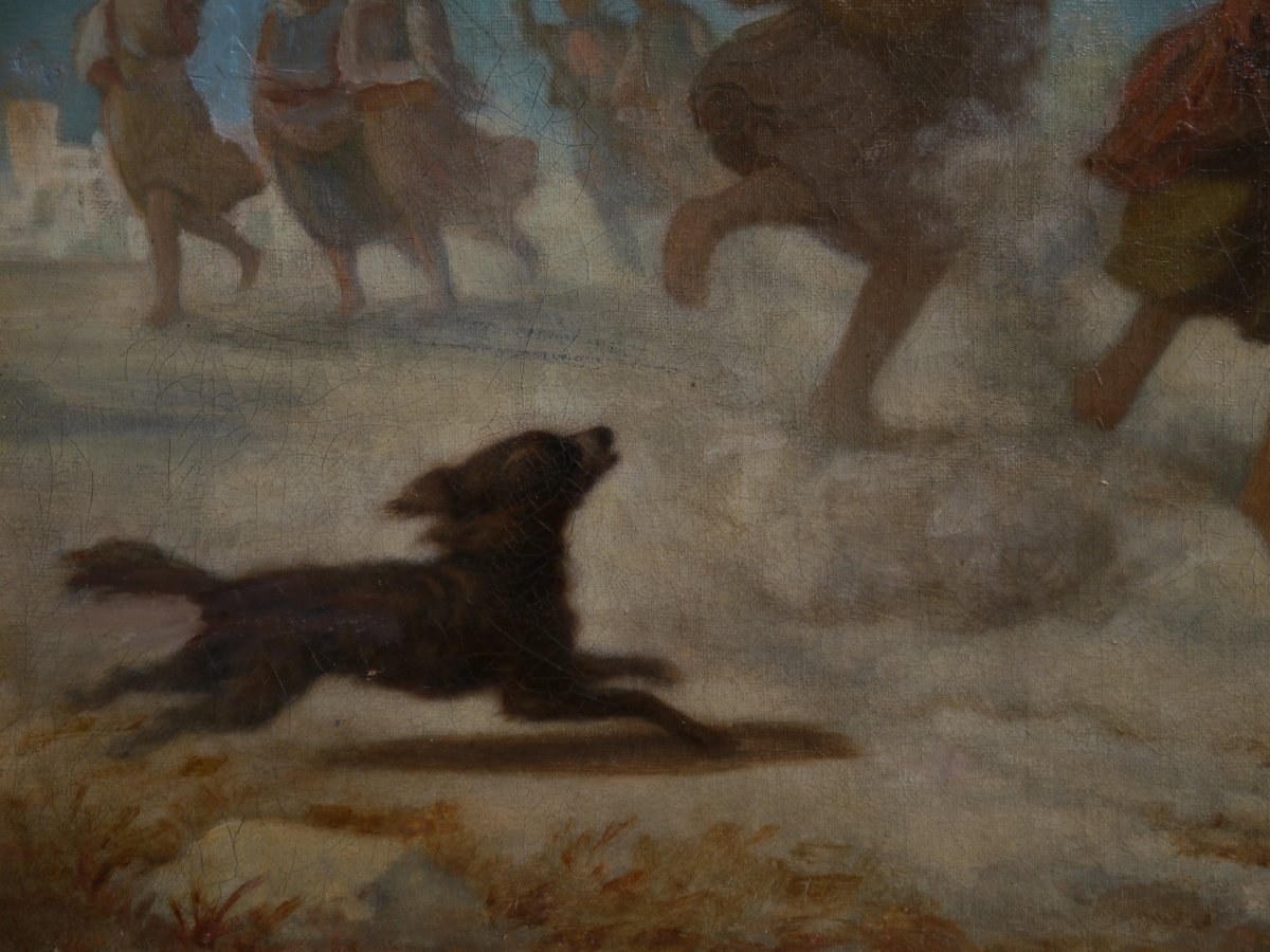 Femmes rapportant le poisson en ville. Jules SALLES (1814-1900)-photo-6