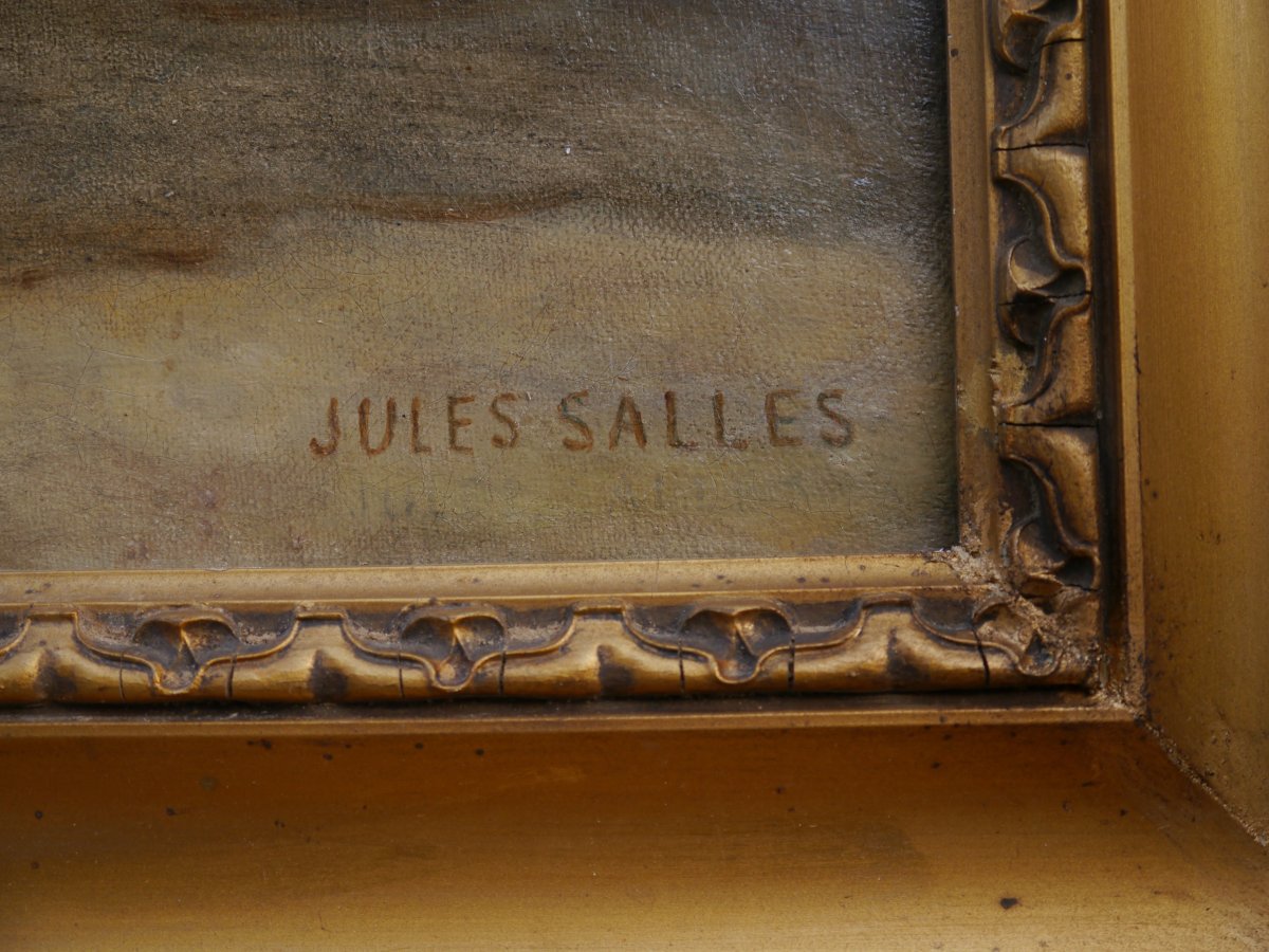 Femmes rapportant le poisson en ville. Jules SALLES (1814-1900)-photo-7