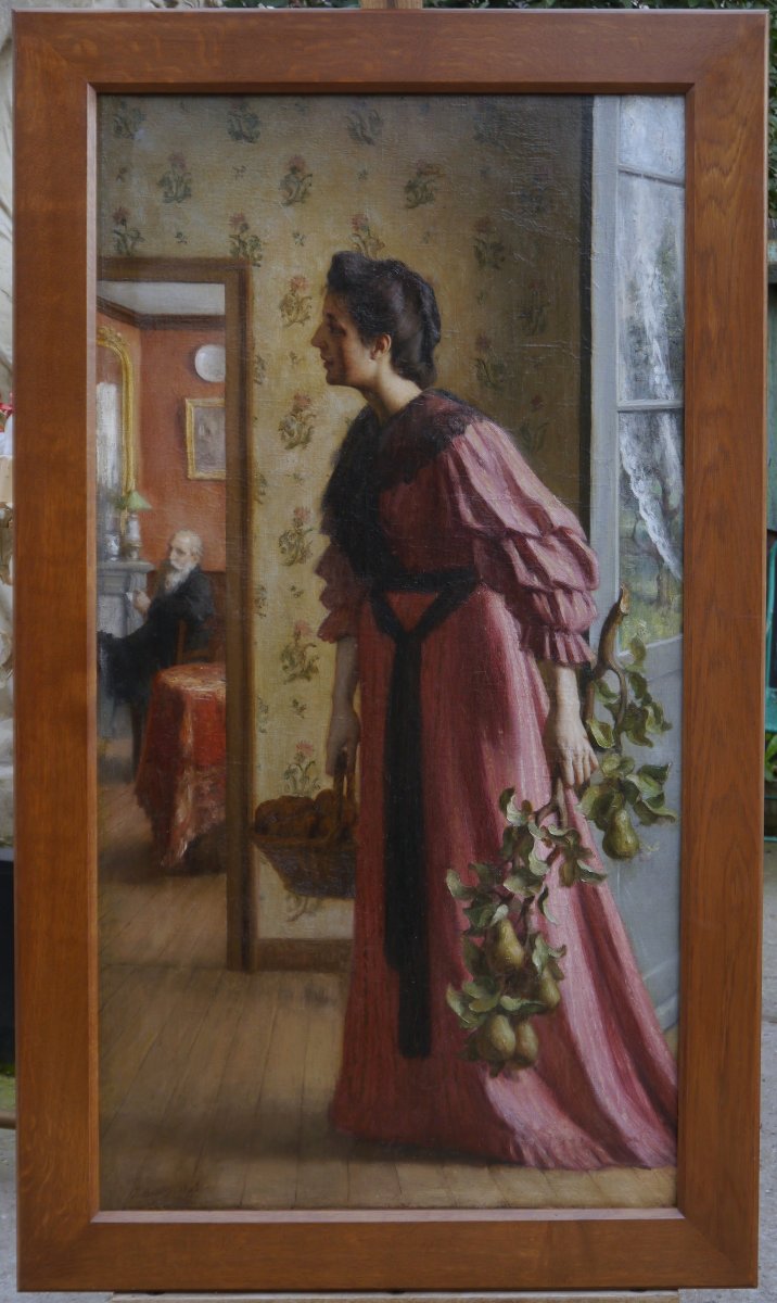 Alfred Jacques Boisson (1866-1947). Return From The Garden, 1895-photo-2