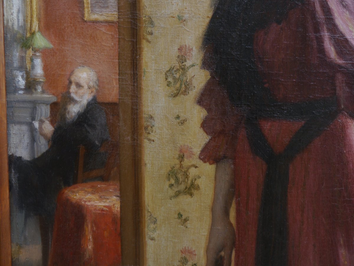 Alfred Jacques Boisson (1866-1947). Return From The Garden, 1895-photo-2