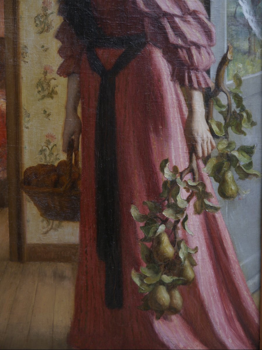 Alfred Jacques Boisson (1866-1947). Return From The Garden, 1895-photo-4