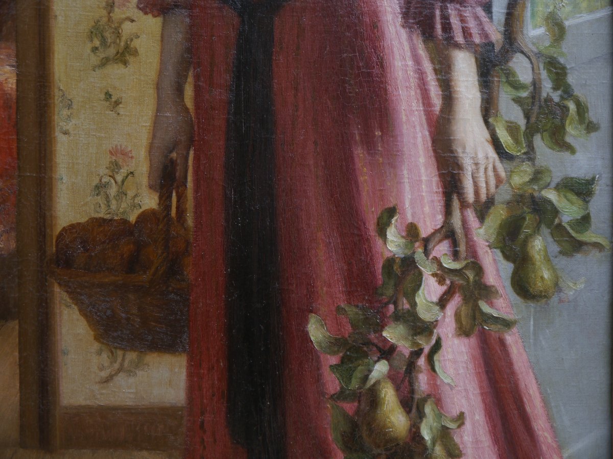 Alfred Jacques Boisson (1866-1947). Return From The Garden, 1895-photo-5