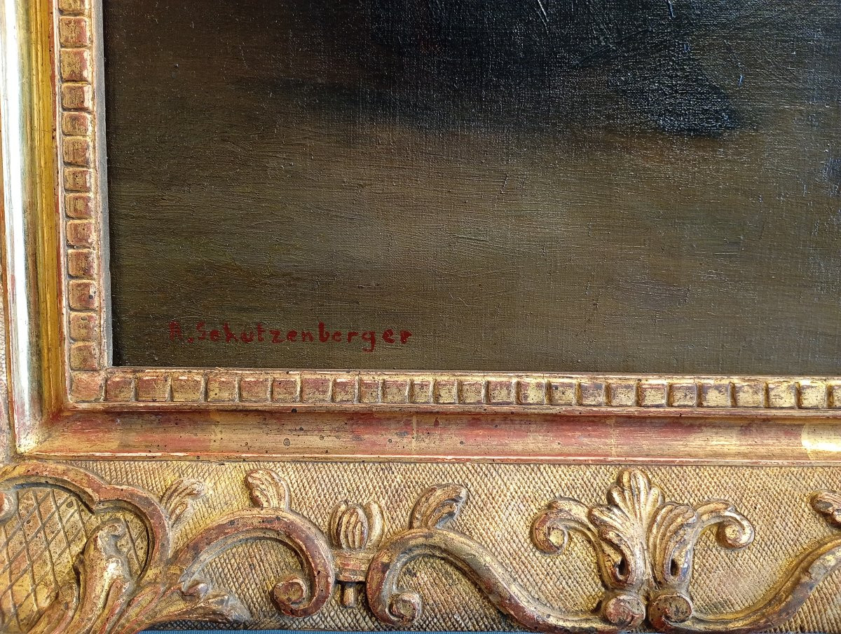 Paul René SCHUTZENBERGER (1860-1916). Deux jeunes femmes dans un intérieur.-photo-4