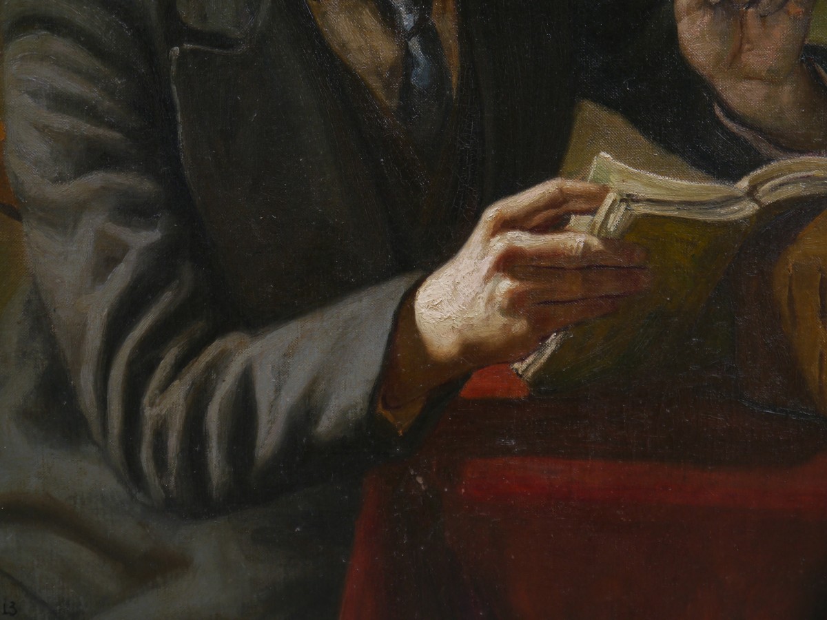 Autoportrait à la lecture 1913. Charles Kunstler (1887-1977)-photo-6