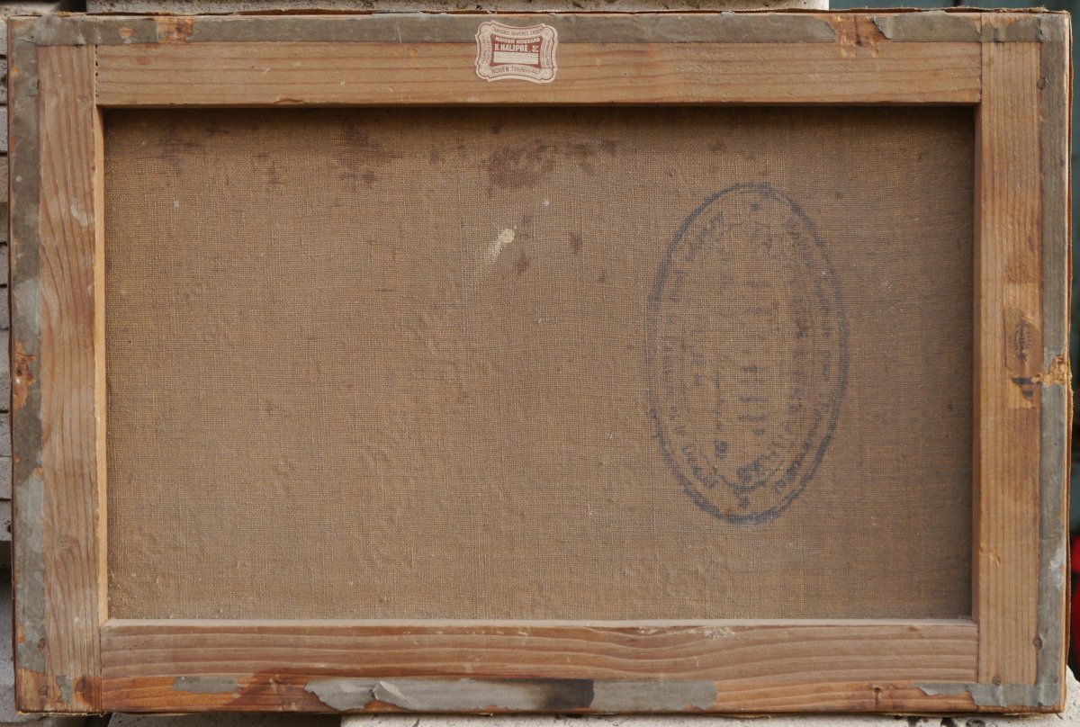 Joseph DELATTRE (1858-1912). Paysage animé et rivière-photo-8