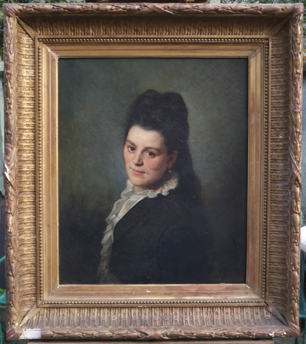 Portrait Of A Smiling Woman, 1875. Lionel Royer (1852-1926)-photo-8