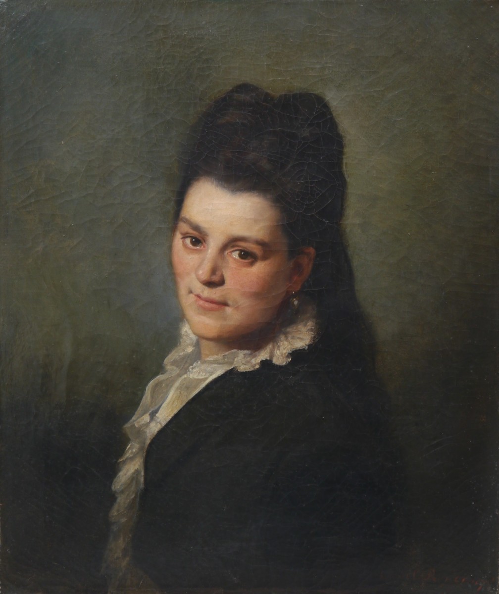 Portrait de femme souriant 1875. Lionel ROYER (1852-1926)