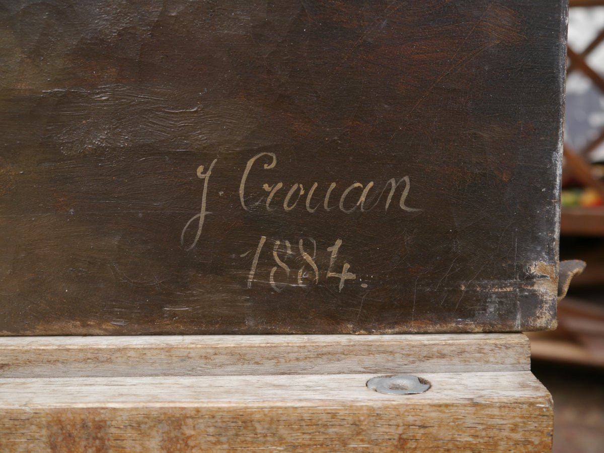 Large Bouquet Of Iris 1884. Julie Crouan (xix)-photo-5