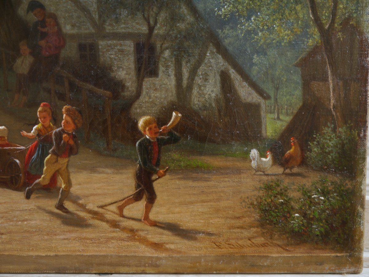 Jeux d'enfants 1861. Emil Gottlieb SCHUBACK (1820-1902)-photo-4