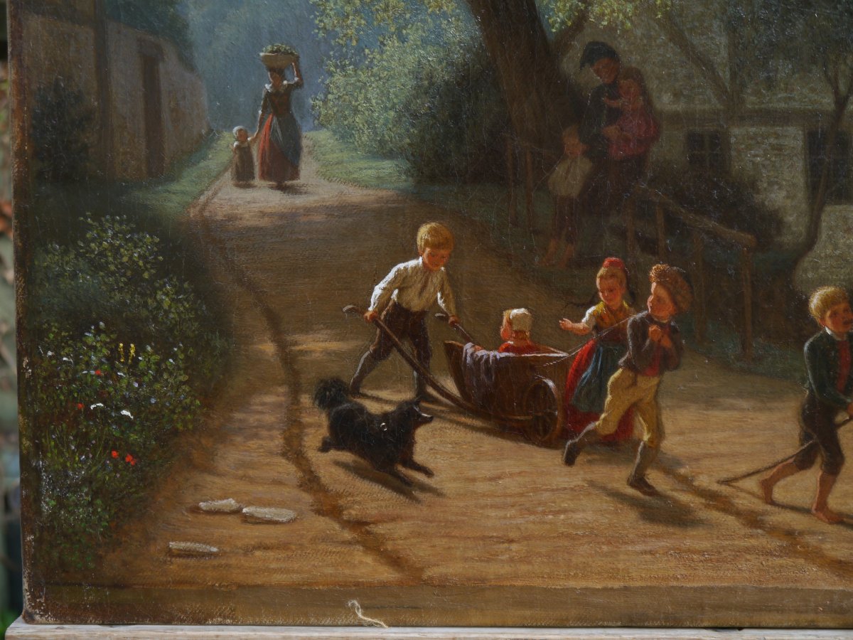 Jeux d'enfants 1861. Emil Gottlieb SCHUBACK (1820-1902)-photo-1
