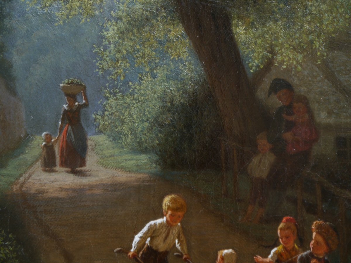 Jeux d'enfants 1861. Emil Gottlieb SCHUBACK (1820-1902)-photo-2