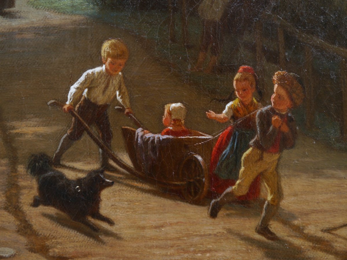 Jeux d'enfants 1861. Emil Gottlieb SCHUBACK (1820-1902)-photo-4