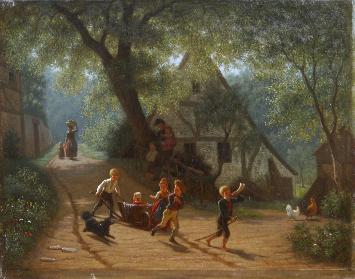 Jeux d'enfants 1861. Emil Gottlieb SCHUBACK (1820-1902)