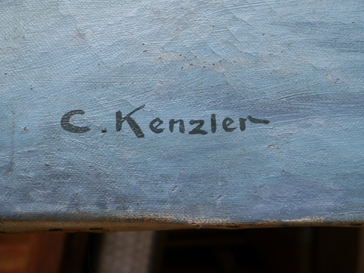 Large Painting, Snowy Landscape. Carl Kenzler (1872-1947)-photo-4