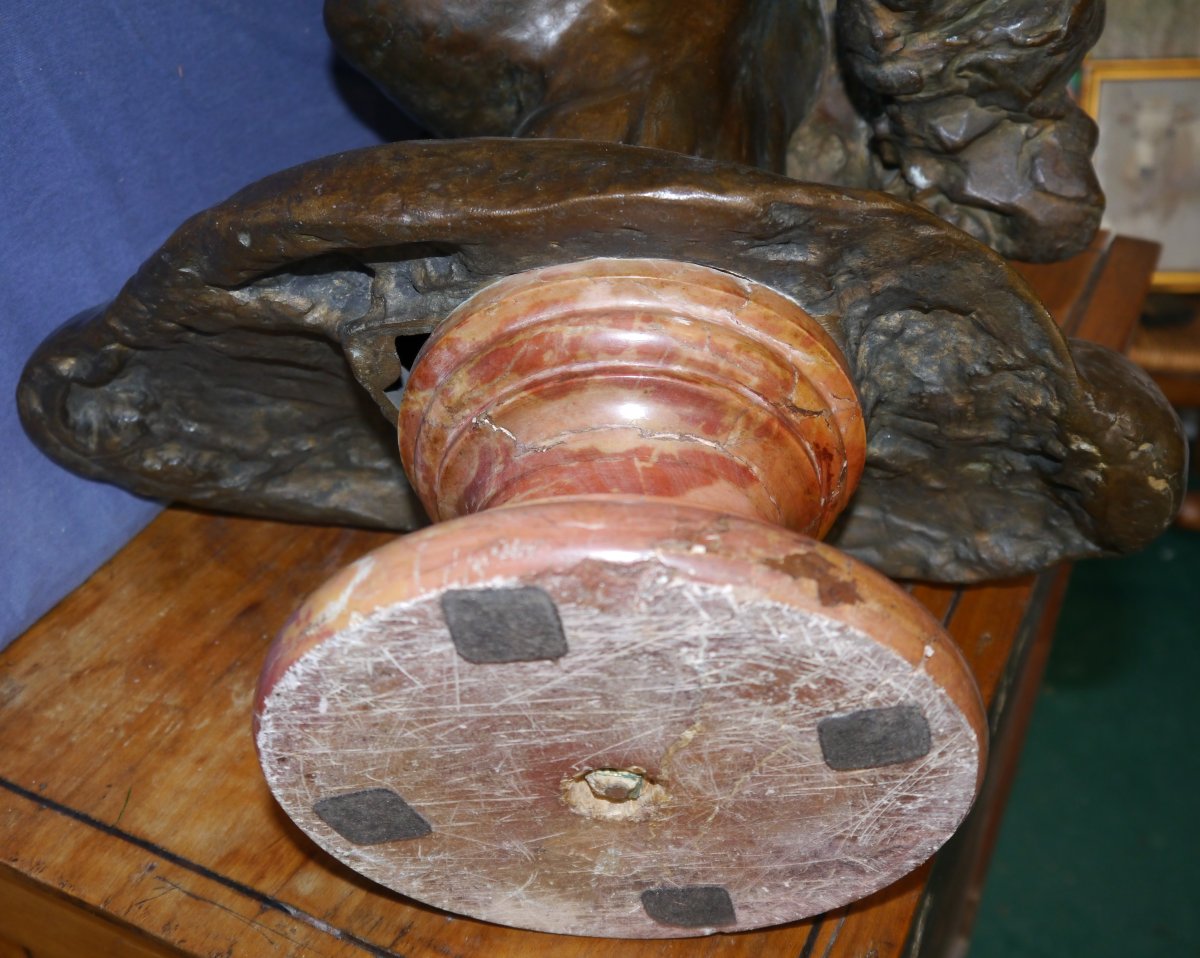 Young Man's Head, Bronze. Pierre Granet (1843-1910)-photo-8