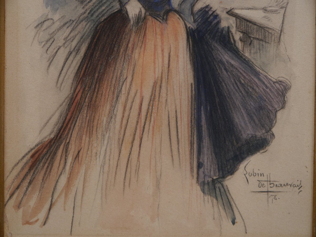 Elegant In A Parisian Café 1898. Lubin De Beauvais (1873-1917)-photo-2