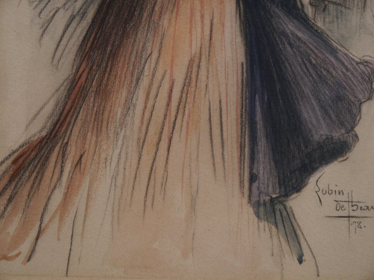 Elegant In A Parisian Café 1898. Lubin De Beauvais (1873-1917)-photo-5